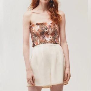 Le Fou Wilfred Floral Frilled Tube Top